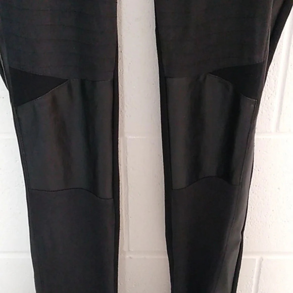 Angie Faux suede, leather & knit leggings - Picture 3 of 9